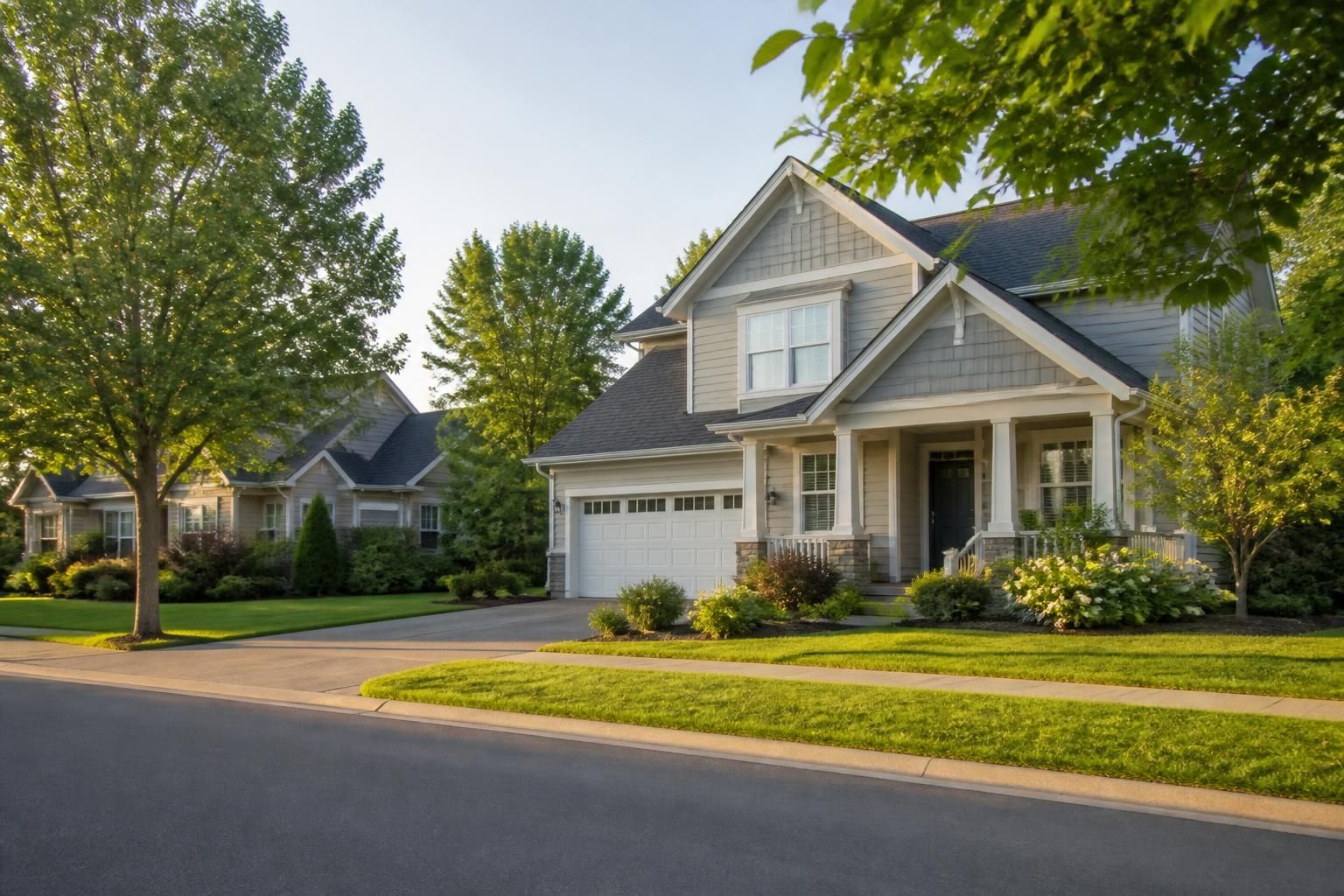 Welcoming Bothell neighborhood with clean streets and greenery